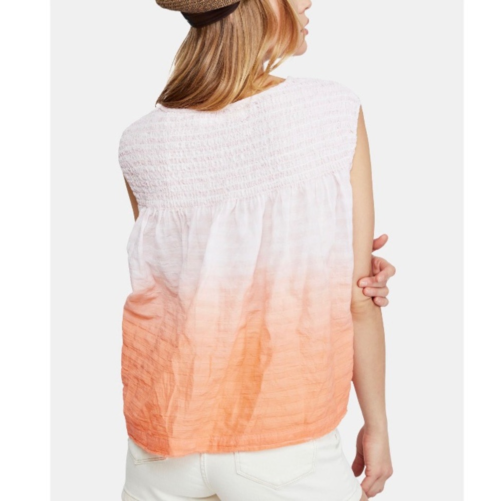 We The Free Little Bit of Something Ombre V-Neck Blouse - Picture 9 of 11